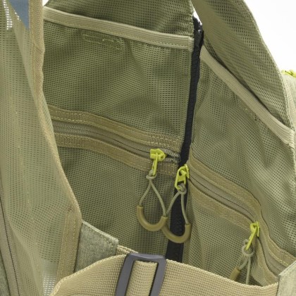 Kamizelka wędkarska muchowa Mega Bra Olive Vision chest pack plecak